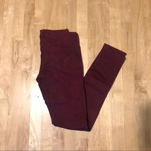 Maroon Jeans